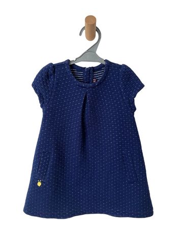 Robe bleue à manches courtes avec détails argentés - Sergent Major 2 ans