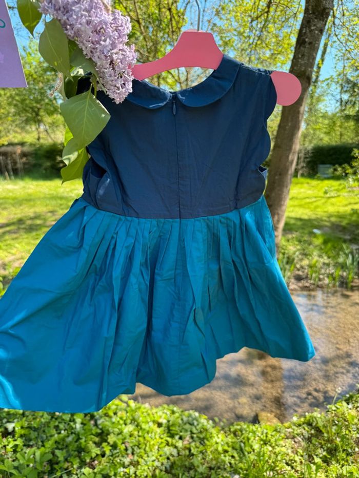 Magnifique robe jacadi 3 ans fille cérémonie neuve avec étiquette col marguerite - photo numéro 5