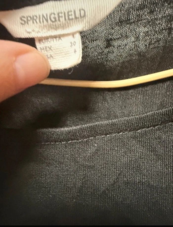 T-shirt manche longue blouse noir Springfield taille l - photo numéro 2