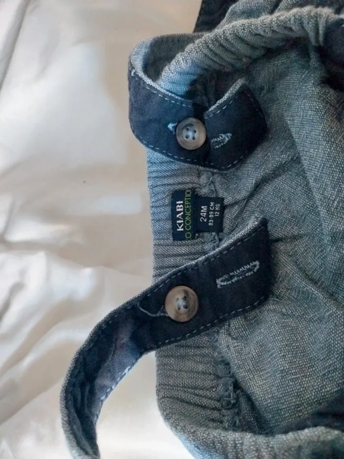 Salopette bleu gris - photo numéro 4