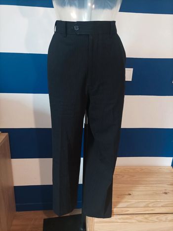 Superbe pantalon élégant noir à rayures 8th Avenue femme taille 40