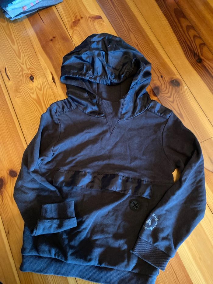 Sweat-shirt bi matière