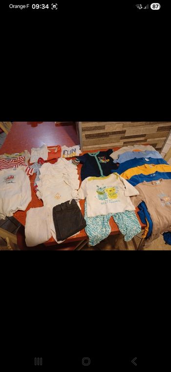 Lot de vêtements garçon " été " taille 1 mois