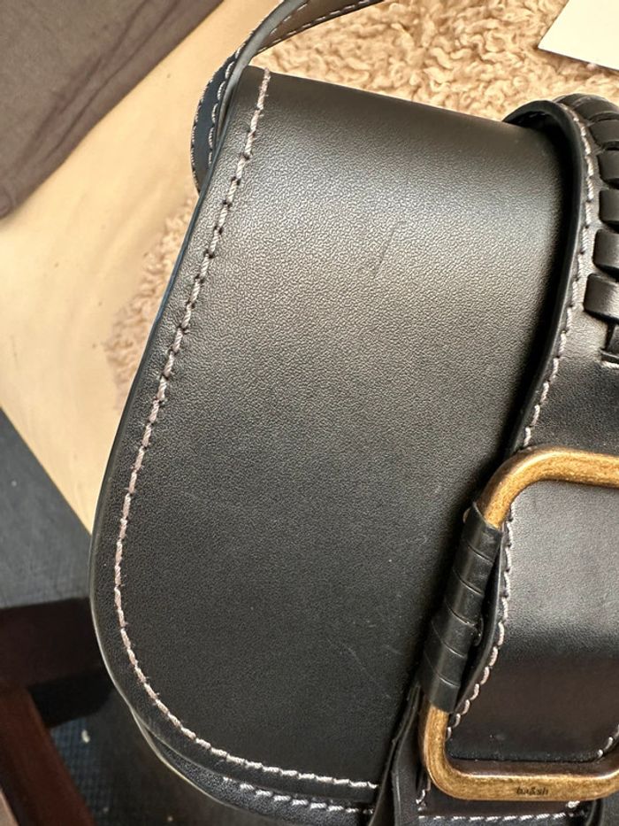 Sac Teddy petit modèle cuir noir - photo numéro 5