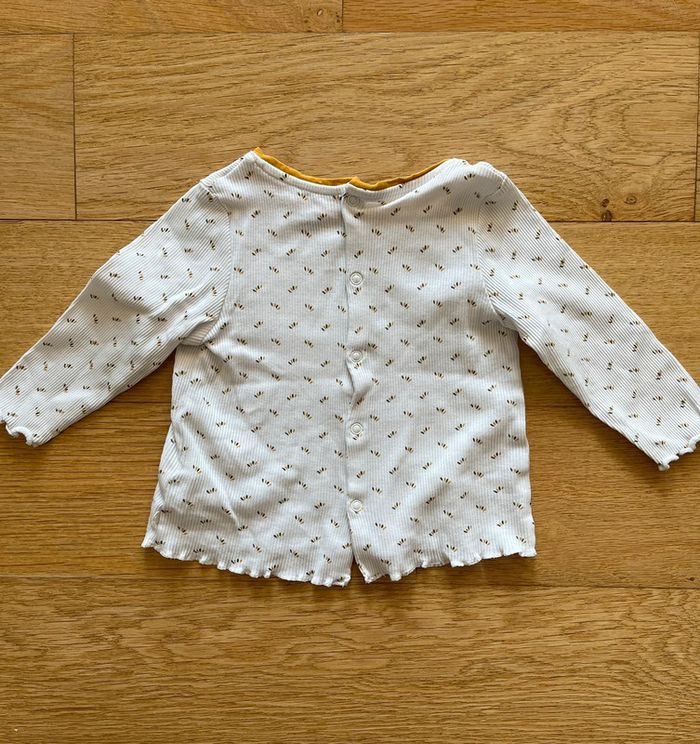 👶 Ensemble bébé fille 6 mois Obaïbi 3 pièces barboteuse combishort teeshirt bandeau manches longues - photo numéro 6