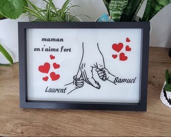 💖 CADRE PERSONNALISÉ MAIN DANS LA MAIN – CADEAU PLEIN D’AMOUR 💖