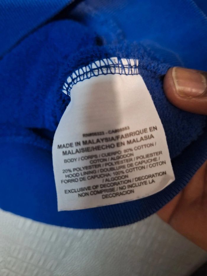 Sweat à capuche vintage nike bleu - taille S - photo numéro 8