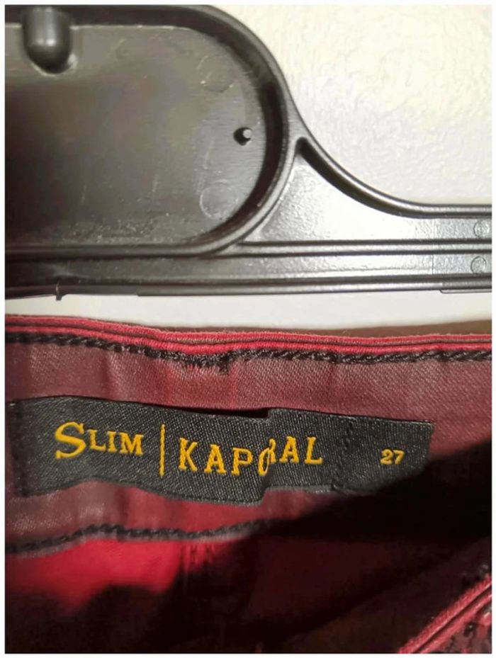 C12 jeans simili bordeaux /noir Kaporal W27 - photo numéro 4