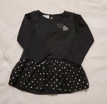 Robe de fête noire scintillante "Little Princess" - 24 mois