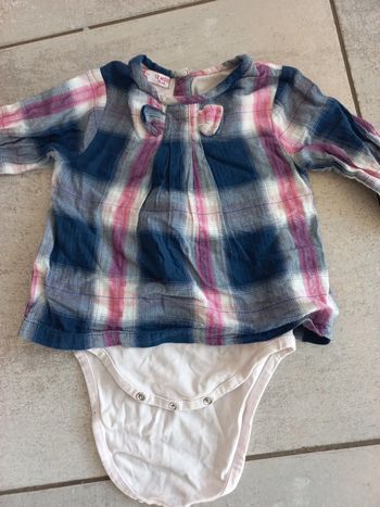 Blouse chemise body 12 mois Dpam