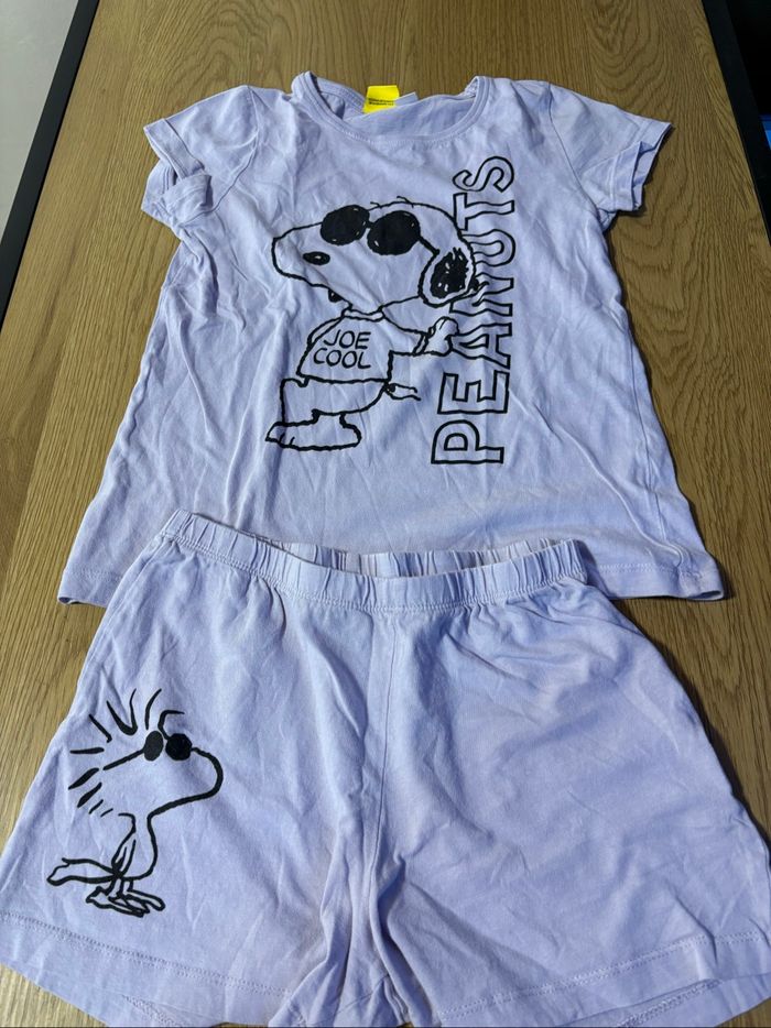 Ensemble pyjama short fille taille 134/140 - photo numéro 1