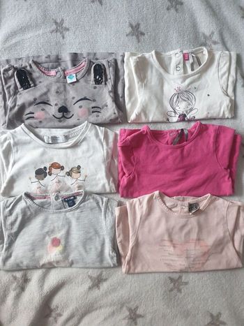 Lot 6 Tee-shirts ml 12 mois orchestra