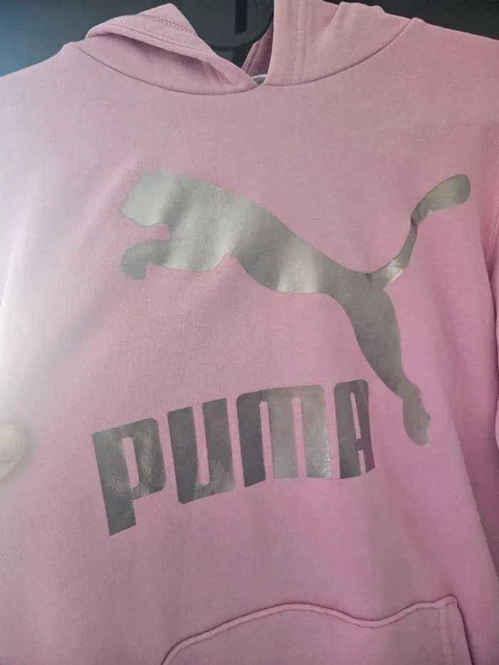 Sweat à capuche PUMA rose fille 13/14ans - photo numéro 6