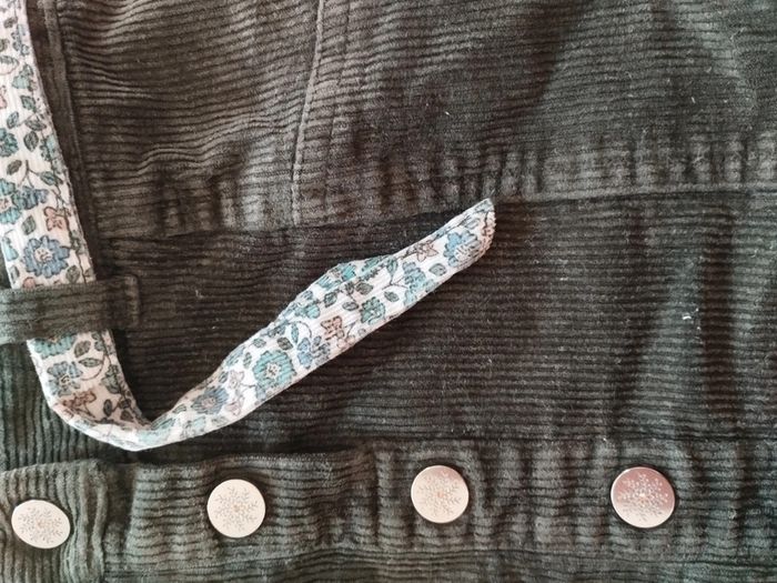 Mini jupe velours ceinture fleurs - photo numéro 2