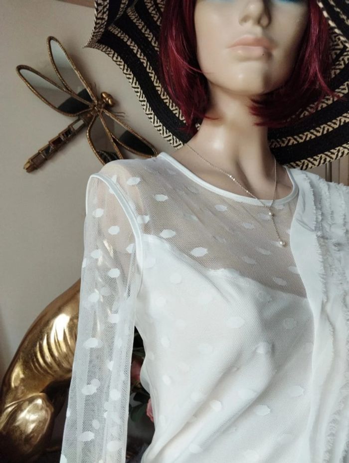 🌿Robe Satinée Dentelle Plumetis & Froufrous I'cona T34/36🌿 - photo numéro 4