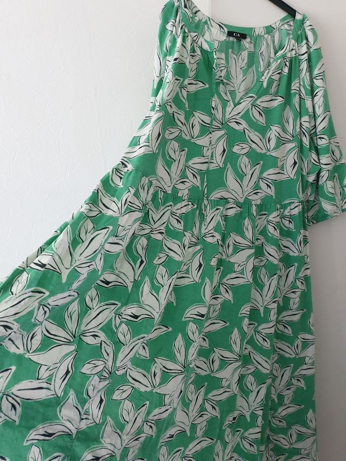robe longue C&A t 56 coton lin - photo numéro 3