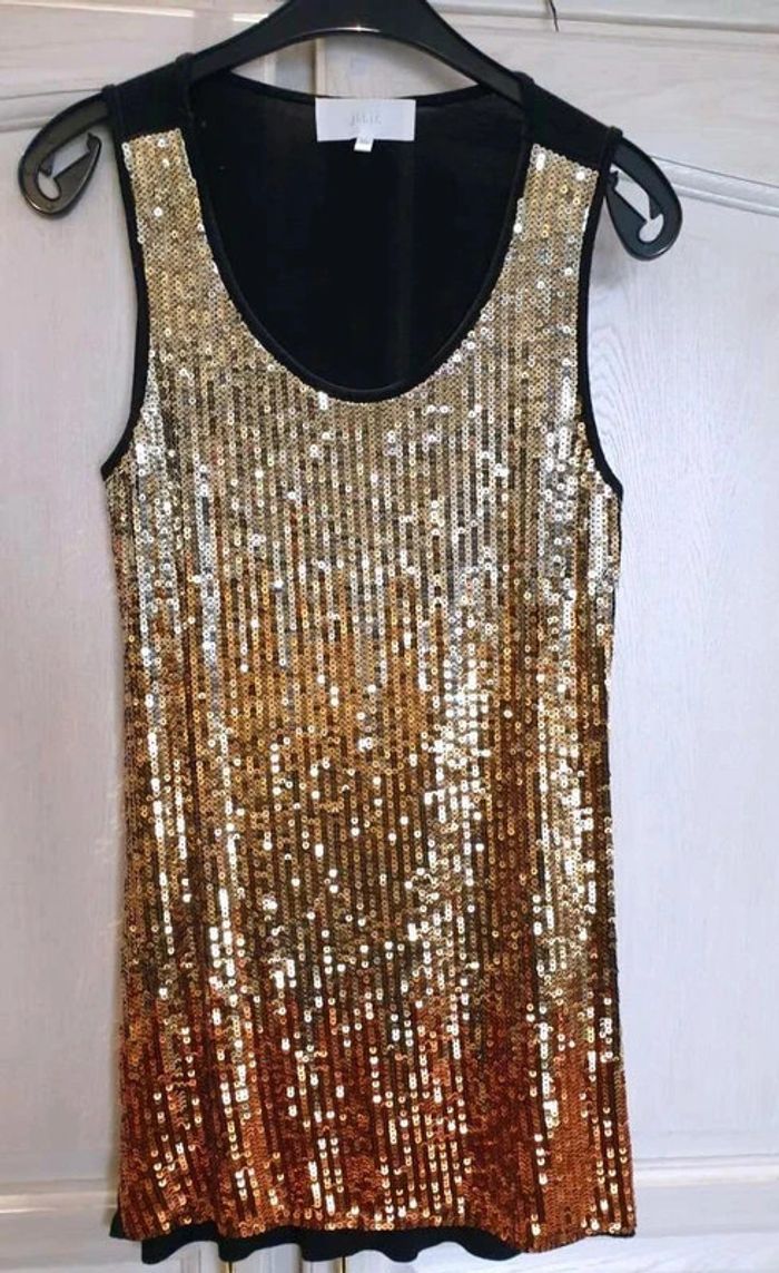 HAUT TUNIQUE PAILLETE DEGRADE COULEUR - TAILLE M/L