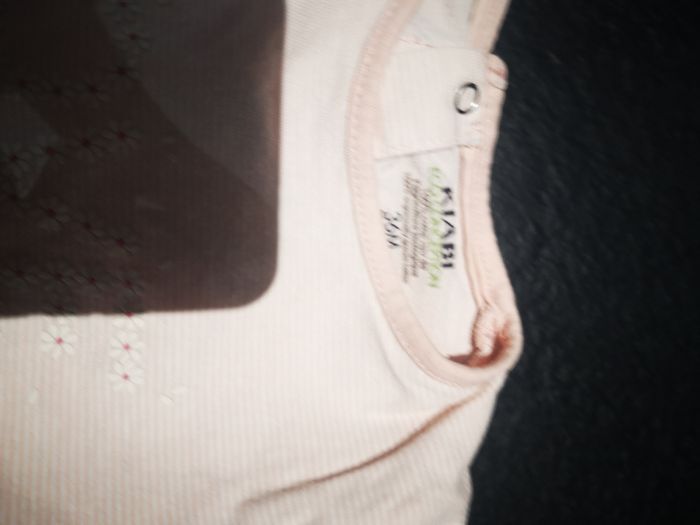 T shirt manches courtes rayé rose pâle 36 mois - photo numéro 2
