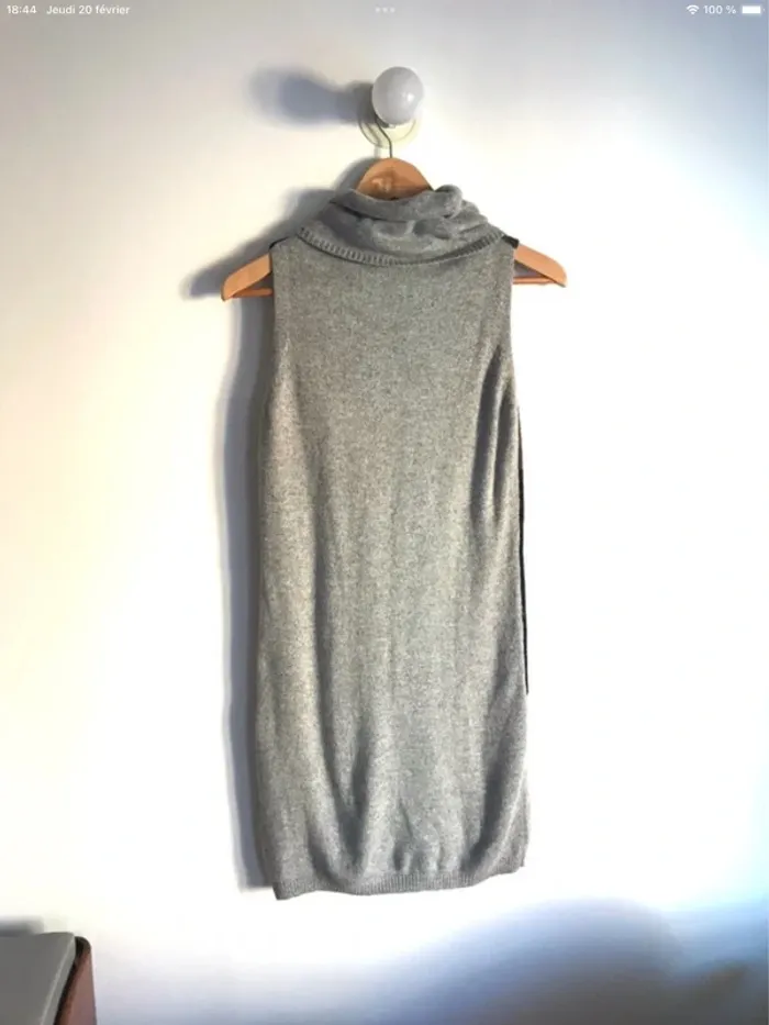 Robe pull grise et noire à sequins Clockhouse taille S - photo numéro 8