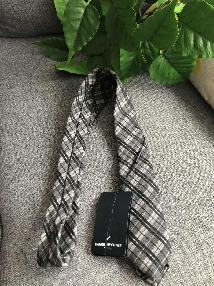 Cravate Grise à Carreaux Daniel hechter - photo numéro 3