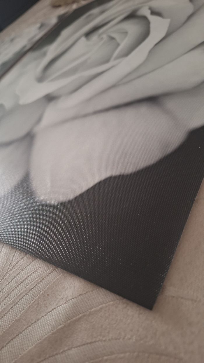 Lot de 2 toiles/ affiches imprimé fleurs noir et blanc - photo numéro 4