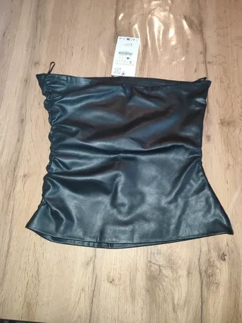 Top bandeau Zara – S – Noir – État : Neuf avec étiquette
