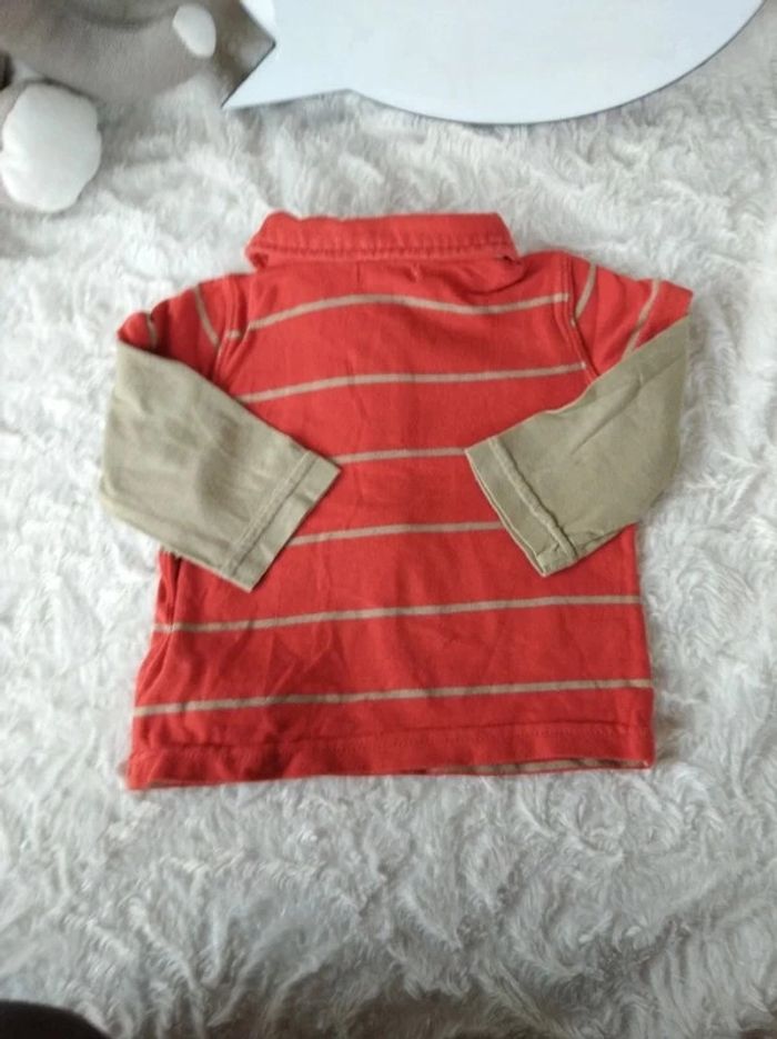 Polo tee shirt manches longues Garçon 6 mois Obaïbi 100% coton - photo numéro 7