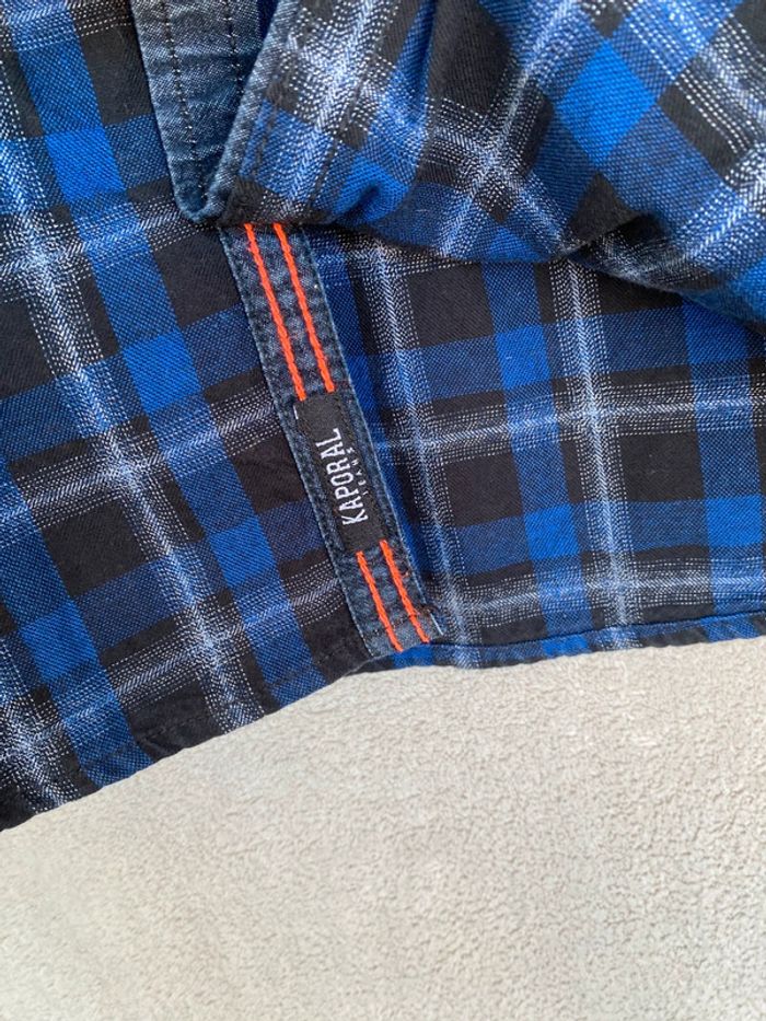 Chemise à carreaux homme bleue - photo numéro 5