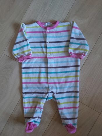 Grenouillère/pyjama velours fille Kitchoun 9 mois (78)