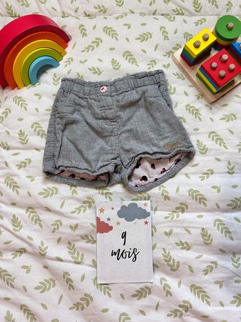short gris doublé 9 mois disney