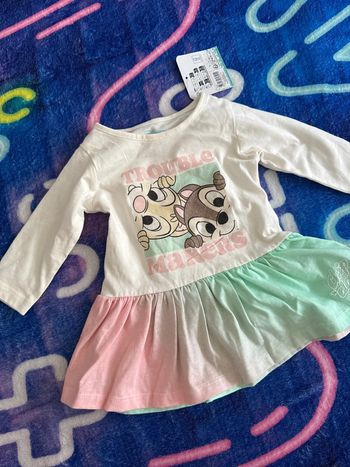 Magnifique robe Disney 6 mois tic et tac neuve