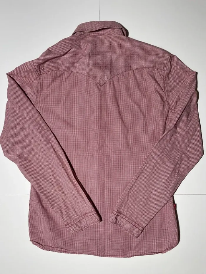 Levi's Strauss vintage red buttoned shirt Mens M - photo numéro 2