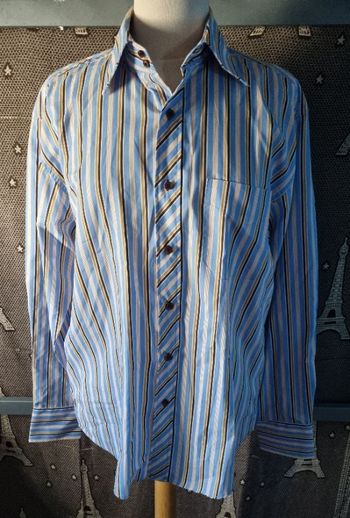 Chemise rayé à manches longues taille 41-42