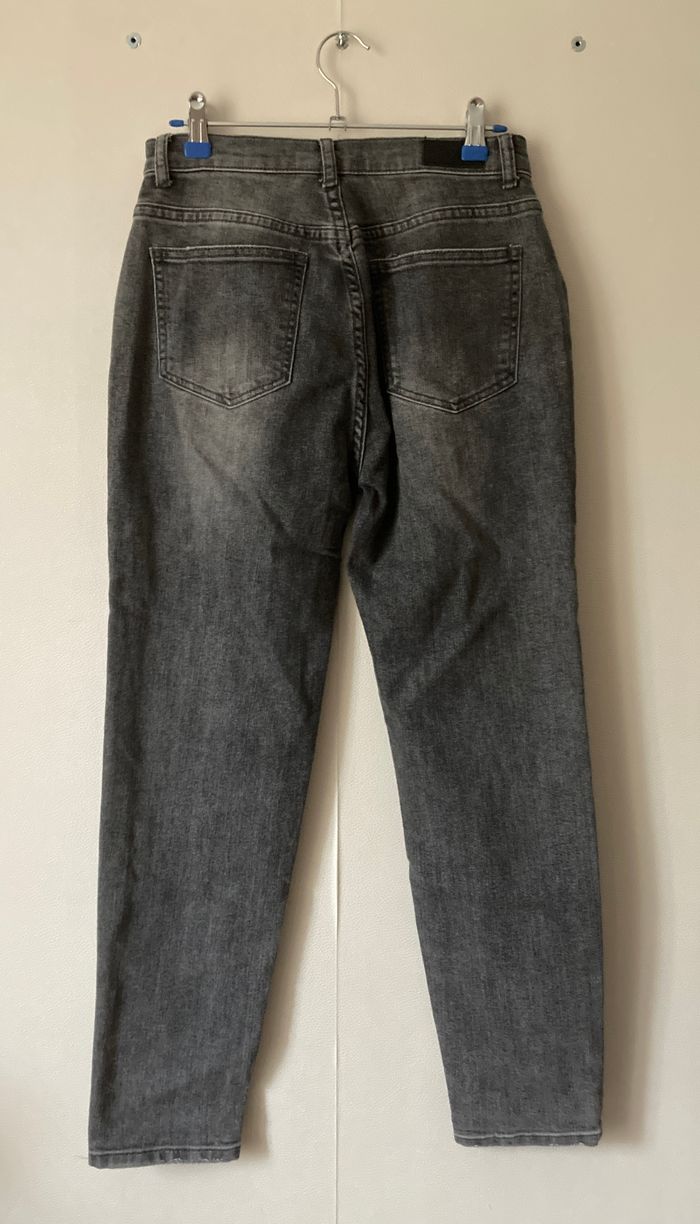 jeans droit gris taille haute Toxik 3 - photo numéro 3