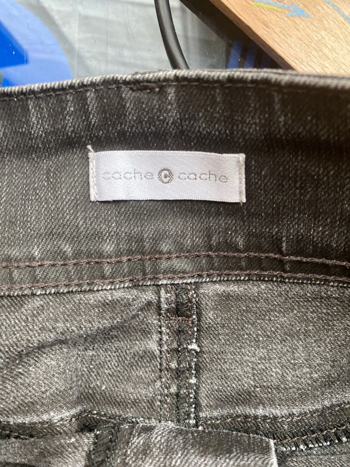 Mini jupe jean gris foncé taille 38 - photo numéro 3