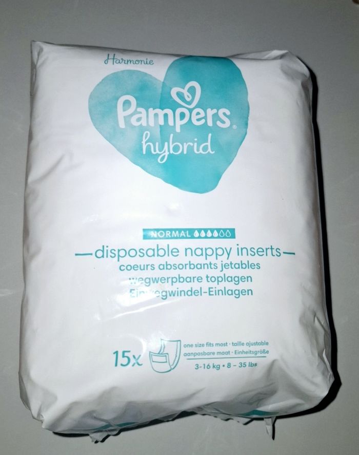 Coeur jetable pour couches lavable + lingettes aqua - photo numéro 2
