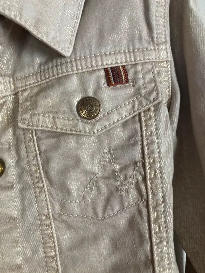 Notify blouson en jean doré 6 ans - photo numéro 4