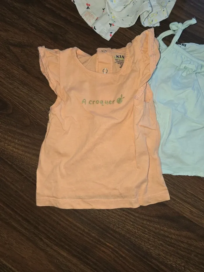 Lot de 6 tee-shirt/débardeurs 3 mois - photo numéro 5