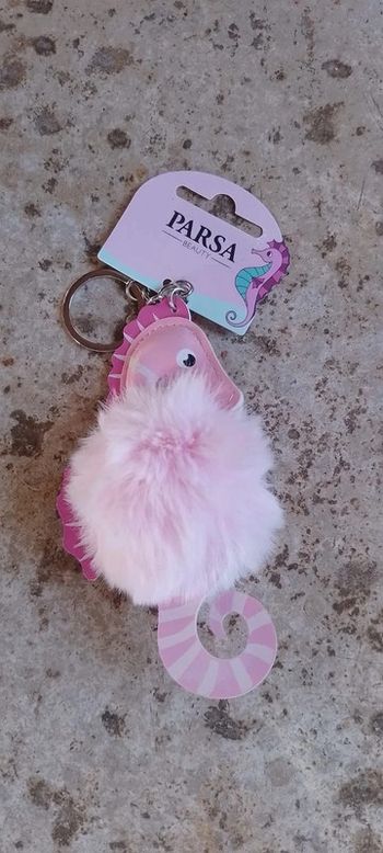 Porte-clés Hippocampe rose ou vert