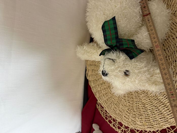 Lapin blanc peluche avec ruban eden - photo numéro 5