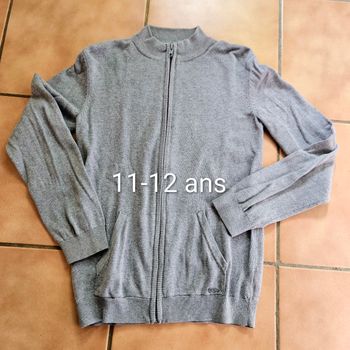 Gilet gris - 11/12 ans