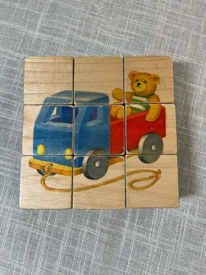 Cubes en bois vintage - photo numéro 2