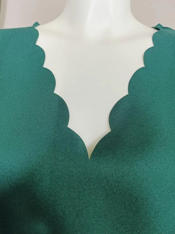 blouse verte shein - photo numéro 2