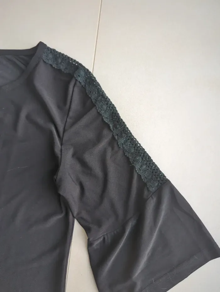 Tee-shirt manches 3/4 dentelle influx taille 36 - photo numéro 2