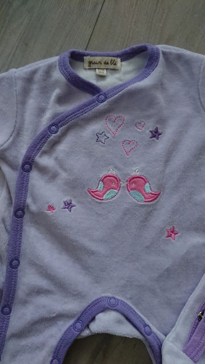 Pijama velours 00 mois - photo numéro 2
