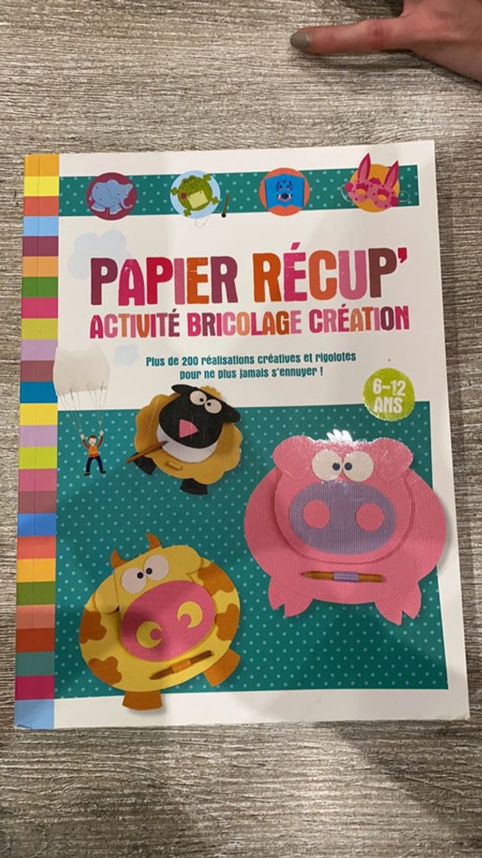 Livre papier recup’ activité bricolage création
