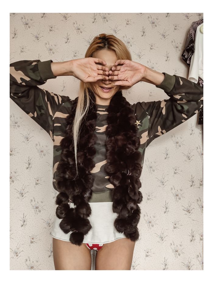 Écharpe marron chocolat en fourrure vintage - Fabrication artisanale - photo numéro 6