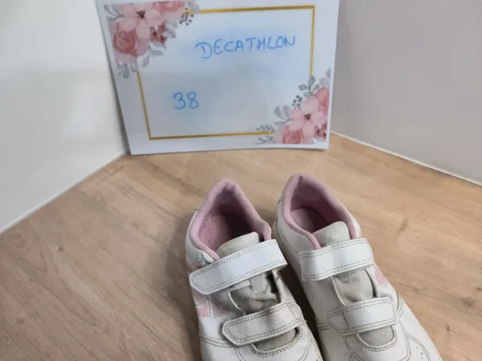Basket T38 blanche et rose - photo numéro 4