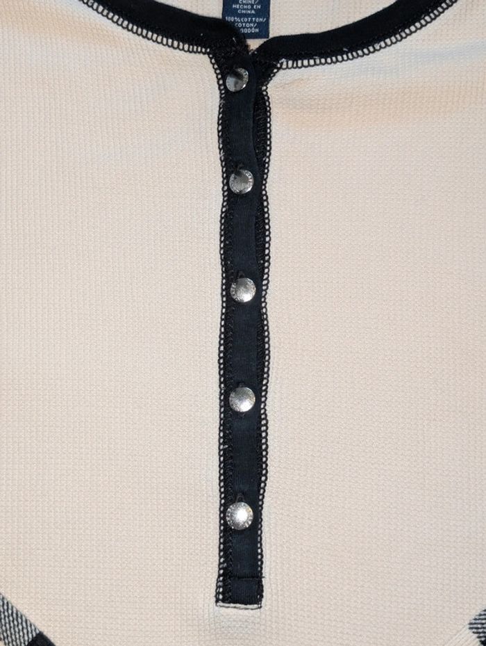 Pull Fin Chaps (Ralph Lauren) Taille M Crème/Noir - photo numéro 2