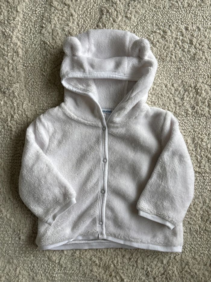 Veste polaire Verbaudet blanc 6M